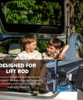 2 Pack Car Hood Prop Struts Clamp And Lift Support Clips For Tailgate Hatch Heavy Duty Aluminum Alloy Hood Lift Rod Fixers mounted on car hatch
