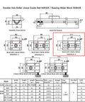 Diagram of Dual Axis Linear Guide Rail Kit 620mm Long With Two SGR10E Rails And Four SGB10EUU-5 Slider Blocks Silver Compact CNC DIY Motion Guide