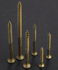Killer Grip Deck Screws Kit With Assorted Exterior Wood Fasteners Rust Resistant Epoxy Coated Bronze Finish various sizes displayed.