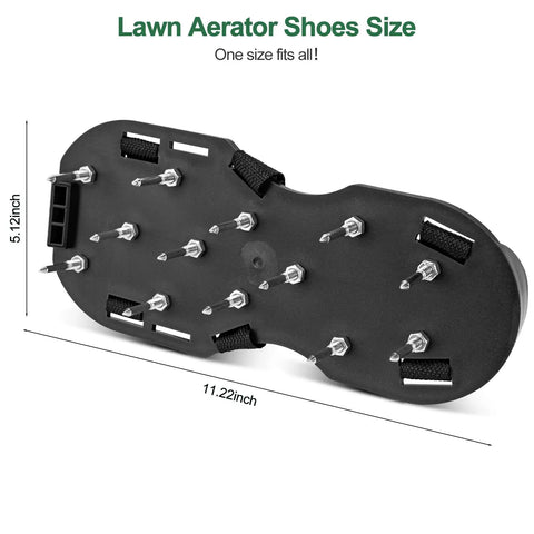 Heavy Duty Lawn Aerator Shoes With Stainless Steel Shovel For Easy Yard Work And Lawn Soil Aeration Universal Size 11.22 x 5.71 inches