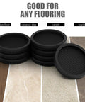Tough Non Slip Furniture Pads For Hardwood Floors 8 Pack 2 Inch Anti Skid Floor Guards With Grippy Tpu Casters on various flooring types.