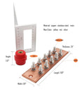 Wall Mounted Copper Ground Bar Kit With Ten Terminal Positions For Quick Multi Point Grounding, Heavy Duty Copper Busbar Measures 0.24 By 1.97 By 7.87 Inches, Preassembled Brackets And Insulators For Easy Install, Corrosion Resistant.