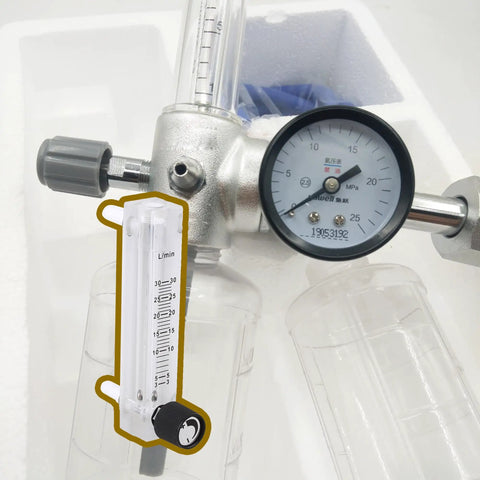 Colorful Acrylic Oxygen Flow Meter 3 To 30 LPM With Control Valve Adjustable Oxygen Flow For Industrial Use Oxygen Bar And Hospital Settings Easy To Read Durable LZQ 7 close-up