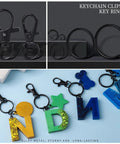 265 Piece Matte Black Swivel Snap Hooks And Heavy Duty Key Rings Set With Lobster Clasps And Jump Rings For Totally Fresh Jewelry Making and Sick Keychain Crafts Plus Zinc Alloy Gear Drops For Everyday Carry Bundles, featuring black clips and split rings.