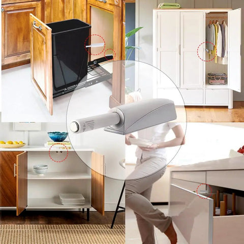 Push To Open Cabinet Latch Set 8 Pack Magnetic Push Latches And Locks For Hidden Doors and Drawers No Knobs Needed