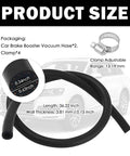 Hella Tough Two Piece Brake Booster Vacuum Hose Kit 11 32 X 36 Inch with adjustable clamps and size details.