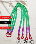 Four Leg Web Sling Belt Type With Hook 6.5Ft 6610Lb Working Load Limit Polyester Lifting Sling Lightweight And Flexible