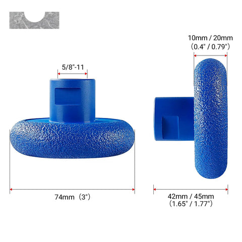 Pro Grade Diamond Trimming Wheel Set For Marble And Quartz Grooving On Angle Grinder Dual Cylindrical Grinding Wheels