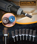 40Pcs Reusable Sanding Rolls And Sticks Kit For Rotary Tool One Eighth Inch Shank Pro Grade 180 Grit Dry And Wet Abrasive Cylinders