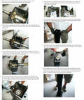 Step-by-step installation of Replacement Rod And Nut Kit For 12,000 Pound Ram Pro Series Square Trailer Jacks showing parts and tools.