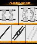 Heavy Duty 14 Piece Bearing Puller Kit 5 Ton Bearing Separator Tool For Auto Repair includes 2" and 3" separator jaws and 6" yoke.