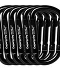 Heavy Duty Iron Carabiner Clips Set For Camping And Hiking Nonlocking 2.5 Inch D Ring Carabiners With Beefy 800lbs Static Load