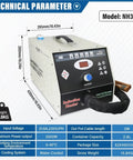 Rock Solid Nh35 15Kw High Frequency Induction Heater Machine with technical parameters and display, compact design for workshop use.