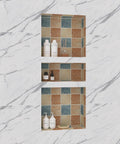 Shower Niche Recessed Shelves For Bathroom 16 By 40 Inches ABS Plastic Waterproof Storage Niche With Large Space And Rounded Edges