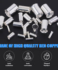 380 Pcs Wire Ferrule Kit With Eight Sizes From AWG 12 To 2/0 Copper Silver Plated Crimp Connectors Non Insulated End Terminals Assortment