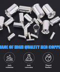 166 Piece Wire Ferrules Kit With 8 Sizes From 2/0 To 12, Silver Plated Copper Crimp Terminals, Non Insulated Ferrules, Pin Cord Ends, DIY Friendly All In One Assortment For Electronics, Auto, Marine And Home Projects. Tin-plated copper ferrules set