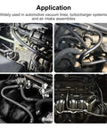 Durable 10-Foot Black Silicone Vacuum Hose used in automotive vacuum lines and turbocharger systems