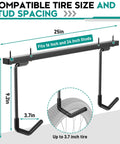 Ceiling Mounted Bike Rack For Garage Indoor Storage Hanger With Adjustable Hooks For 2 To 4 Bikes Heavy Duty