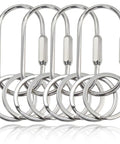Solid Brass Carabiner Keychain Clip with Screw Lock Built to Last Rugged Key Organizer for Keys Purse Charms Handbags