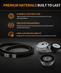 Must Have Drive Belt Tensioner Kit With Serpentine Belt And Idler Pulley To Fix That Rattling Sound, Perfect For Ram 1500 And Classic Models From 2013 To 2022 V8 5.7L Ohv Engine Only Replaces 38323 serpentine belt and pulley kit