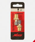 1/4-Inch MNPT Male Tank Valve With Protective Caps Pack Of 2 for air compressors and tanks, shown in packaging with red label
