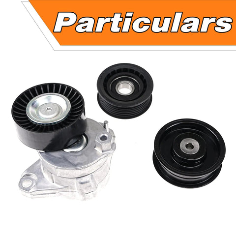 Top Tier Engine Drive Belt Tensioner And Idler Pulley Kit That Fits C230 C280 C300 C350 CLK350 E350 G450 Ml350 Ml550 S550 Slk350 And Lk350 For 2005 To 2011 Models Perfect Fit Replace Oem Parts No Worries. Mercedes tensioner and idler pulley kit with black pulleys, steel and aluminum parts
