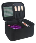 Wax Warmer Organizer Bag For Hair Removal Kit Mega Spacious Storage Case To Hold Wax Warmers, Waxes, Tools, And Skincare Essentials, Durable Black Carry Bag With Compartments For Easy Organization.