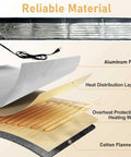 Heavy Duty Water Pipe Heat Blanket 38.5 By 6 Inches For Freeze Protection, 120V Thermostat With Max 140F, material layers