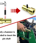 Hammer inserting bushing in Category 1 Quick Hitch Adapter Kit Beefy With 3 Point Tractor Bushings Easy Mount Conversion