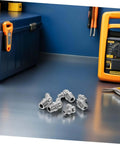 Upgrade Your Rig With This Badass 30 Piece Stainless Steel Zerk Fitting Kit Heavy Duty Grease Nipples Perfect For Auto Farm And Industrial Maches Keeping Things lubed Up Is A Total Breeze. stainless steel zerk fittings on blue workbench