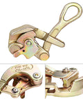 Beefy Wire Rope Cable Gripper Puller Tool, Heavy Duty Steel Cable Puller, 1 Ton Capacity, Carbon Steel Clamp, close-up details