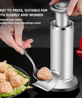 2 In 1 Vertical Sausage Stuffer And Meatball Maker Kit For Home And Small Business Use, Manual Sausage Press With Dual Tubes
