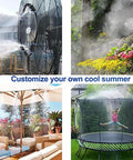 All In One 75 Foot Misting System With 27 Brass Nozzles And Brass Three Quarters Inch NPT Adapter cooling patio, garden, trampoline