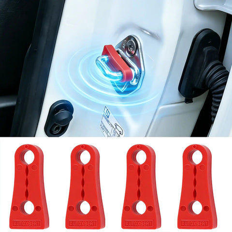 Heavy Duty Silicone Car Door Slam Stoppers And Quiet Close Pads mounted on vehicle door latch, designed for trucks and SUVs.