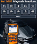 NT510 Elite OBD2 Scanner For Porsche displayed with car and diagnostic functions interface.