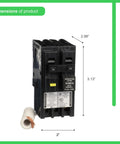 Homeline 20 Amp GFCI 2 Pole Breaker with dimensions for 120 and 240V plug in mount DIY friendly install residential circuit protection