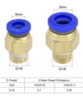 Heavy Duty Pneumatic Air Cylinder MAL 20x200 Y connector fittings dimensions chart