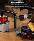 Heavy Hitter 200W Mini Belt and Disc Sander with dust removal system for clean wood, metal, and plastic finishing.