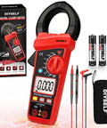 6000 Count Digital Clamp Meter With True RMS For AC And DC Voltage, Current, Includes Test Leads, Pouch And Batteries