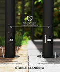 Ground anchors for 10 By 10 Ft Outdoor Pergola Gazebo With UV Resistant Canopy And Steel Frame Sun Shade Shelter for stability