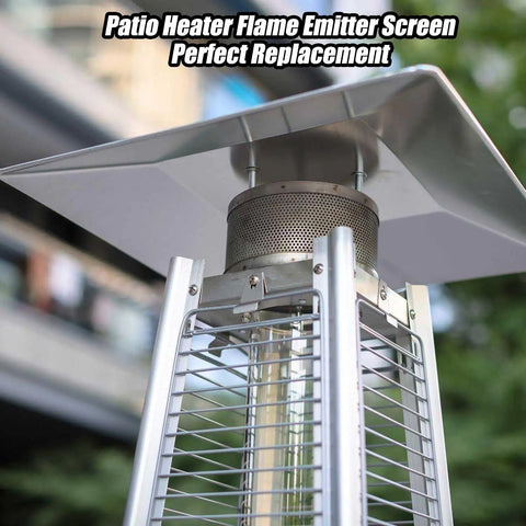 Plug And Play 4 Sided Pyramid Patio Heater Emitter Screen And Base Replacement Kit For Glass Tube Propane Heaters close-up