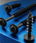 Black Pocket Hole Screws Set Number Eight Three Quarters Inch 200 Pieces One Pound Square Drive Round Head Self Tapping
