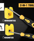 2-in-1 tool from Magnetic Screwdriver Set 51 Pieces With Case And Extra Strong Magnets S2 Alloy Bits Includes Slotted Phillips Hex Torx Square Pozi Heads Non Slip Grip For Quick Fixes Home Improvement And DIY Projects