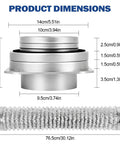 Magnetic Dryer Vent Connector Kit 4 Inch Flexible Duct Hose 3.3 Ft For Tight Spaces Fast Quick Connect showing dimensions