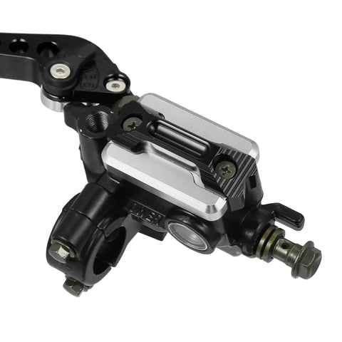 Pair Of Universal Seven Eighths Of An Inch Twenty Two Millimeter Dual Hydraulic Brake Master Cylinder And Clutch Lever For Most Motorcycles Black Ride Ready Aluminum Alloy CNC Machined And Corrosion Resistant Design