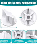 4 Pack Timer Knob Replacement For 146MT574 Compatible With FD Series Spring Wound Timers white durable ABS+PC