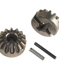 Beefed Up Bevel Sidewind Gear Kit for trailer jacks, includes two bevel gears and two roll pins, compatible with Bulldog models