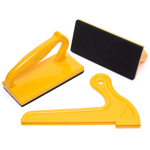 Five Piece Jointer Safety Kit With Push Blocks And Push Sticks For Woodworking, yellow push blocks and stick, safety gear