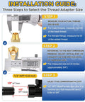 Installation guide for Brass Pipe Fittings Reducing Adapter M10 Female To M8 Male Connector for Air Oil and LP Systems, 1 Pack