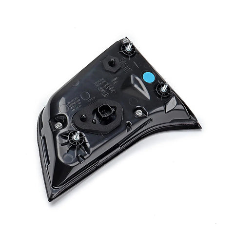 Top Shelf Tail Light Set For 2016 To 2020 Tesla Model X Left Right Inner Pair Rear Side Lamps solid black backing with connectors.